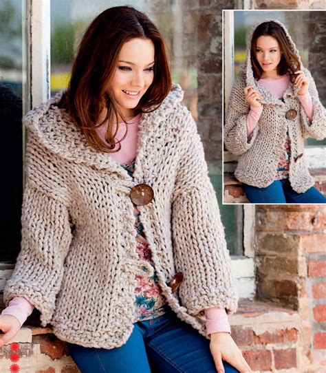 chunky cardigan knitting pattern free.